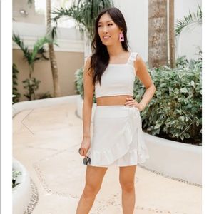 Pink Lily Meant to Be White two piece set